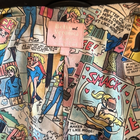 Betty & Veronica by Christian Francis Roth faux vegan Harper motorcycle jacket L - Picture 4 of 10